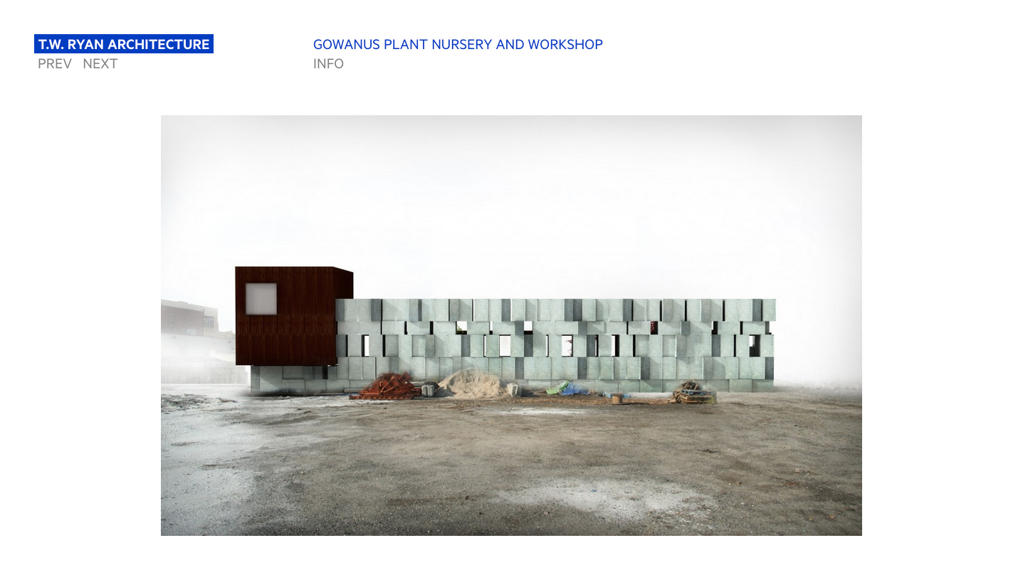 Website for T.W. Ryan Architecture