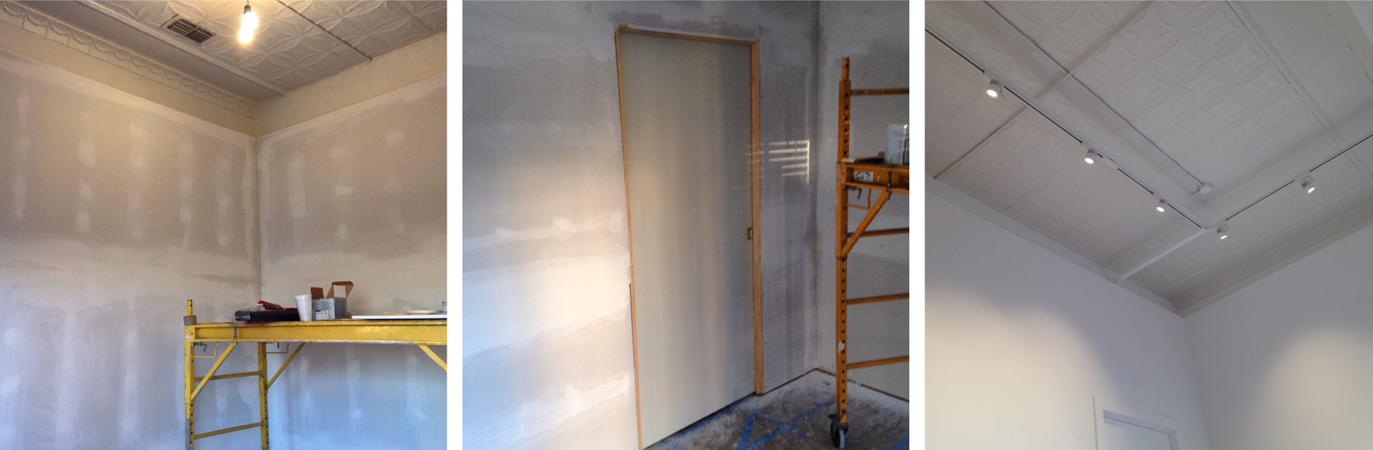 Interior during construction