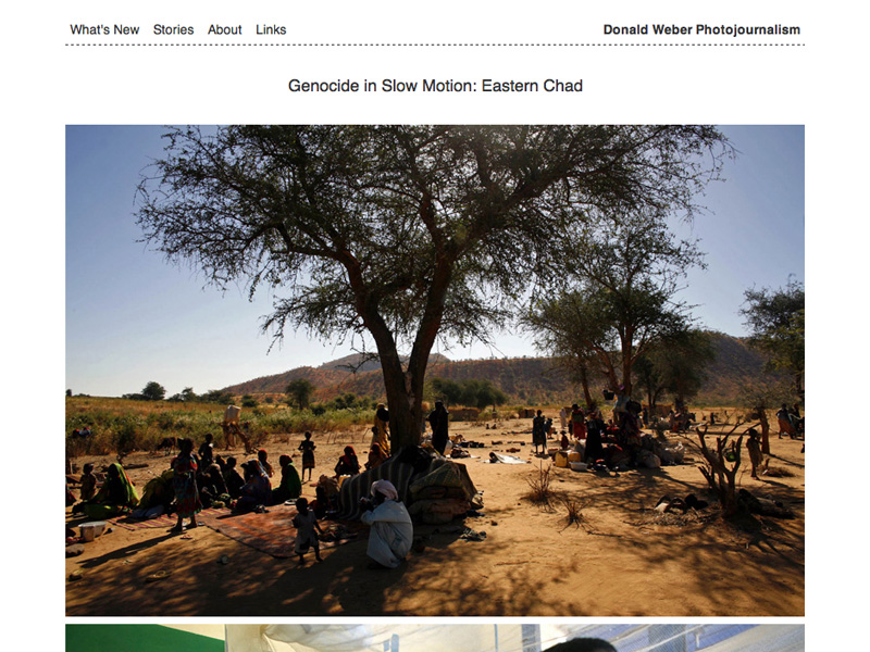 Donald Weber Photojournalism website redesign 2007