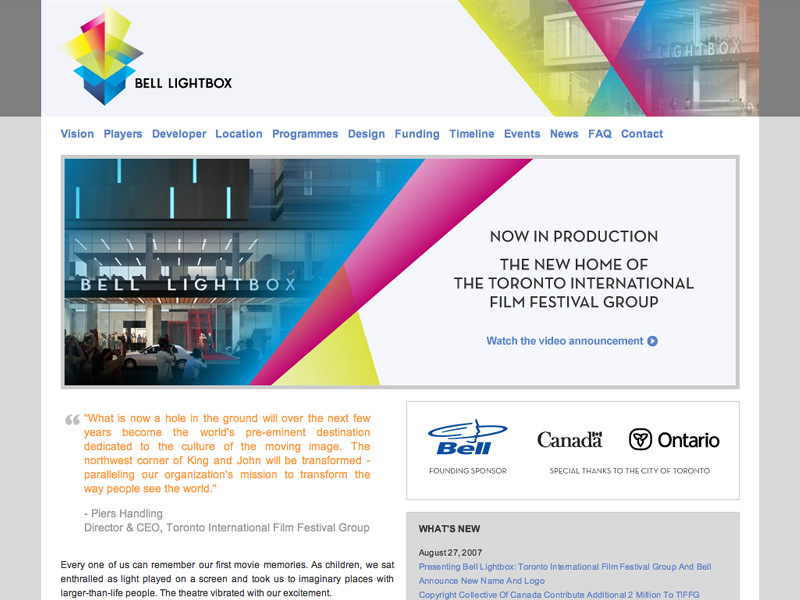 Bell Lightbox Website