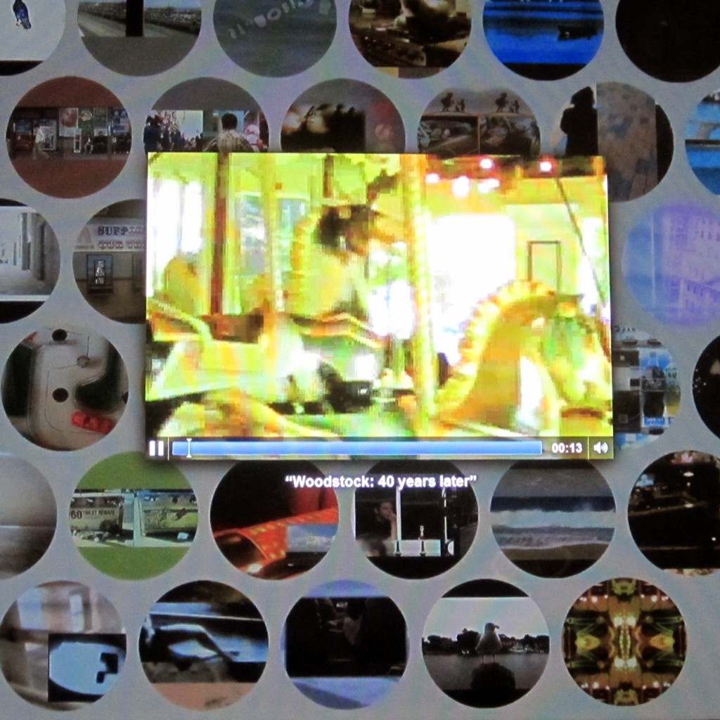 Playing a video.