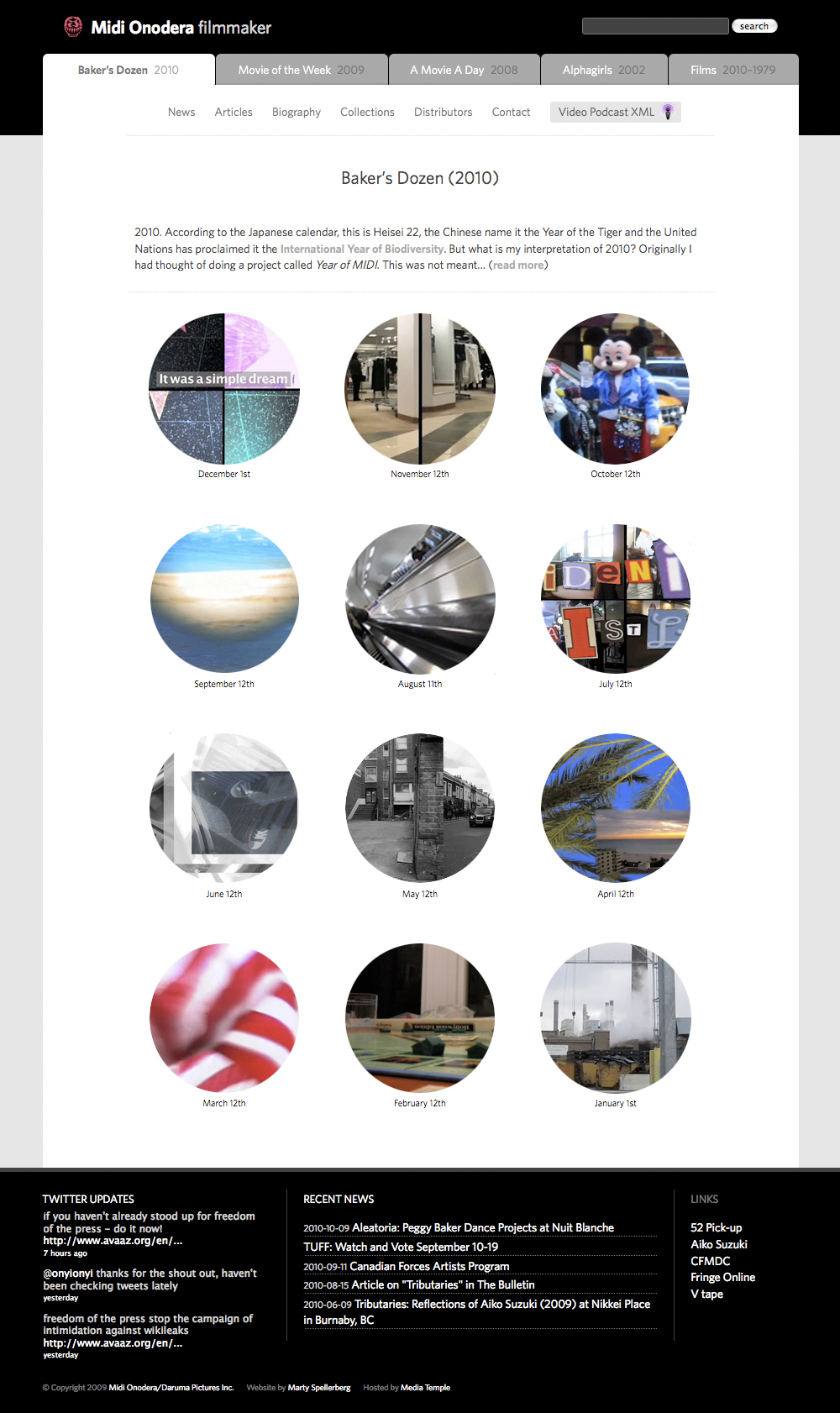 Website for Artist Midi Onodera