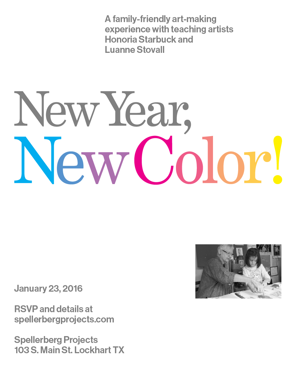New Year, New Color! workshop flyer