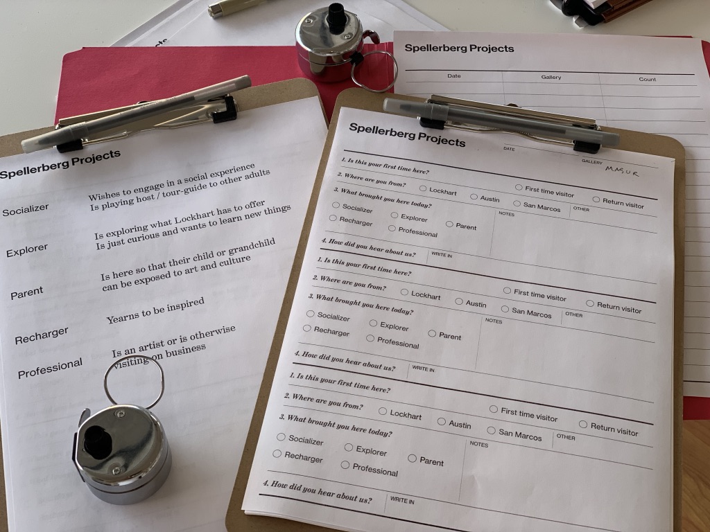 A clipboard with an audience survey paper.