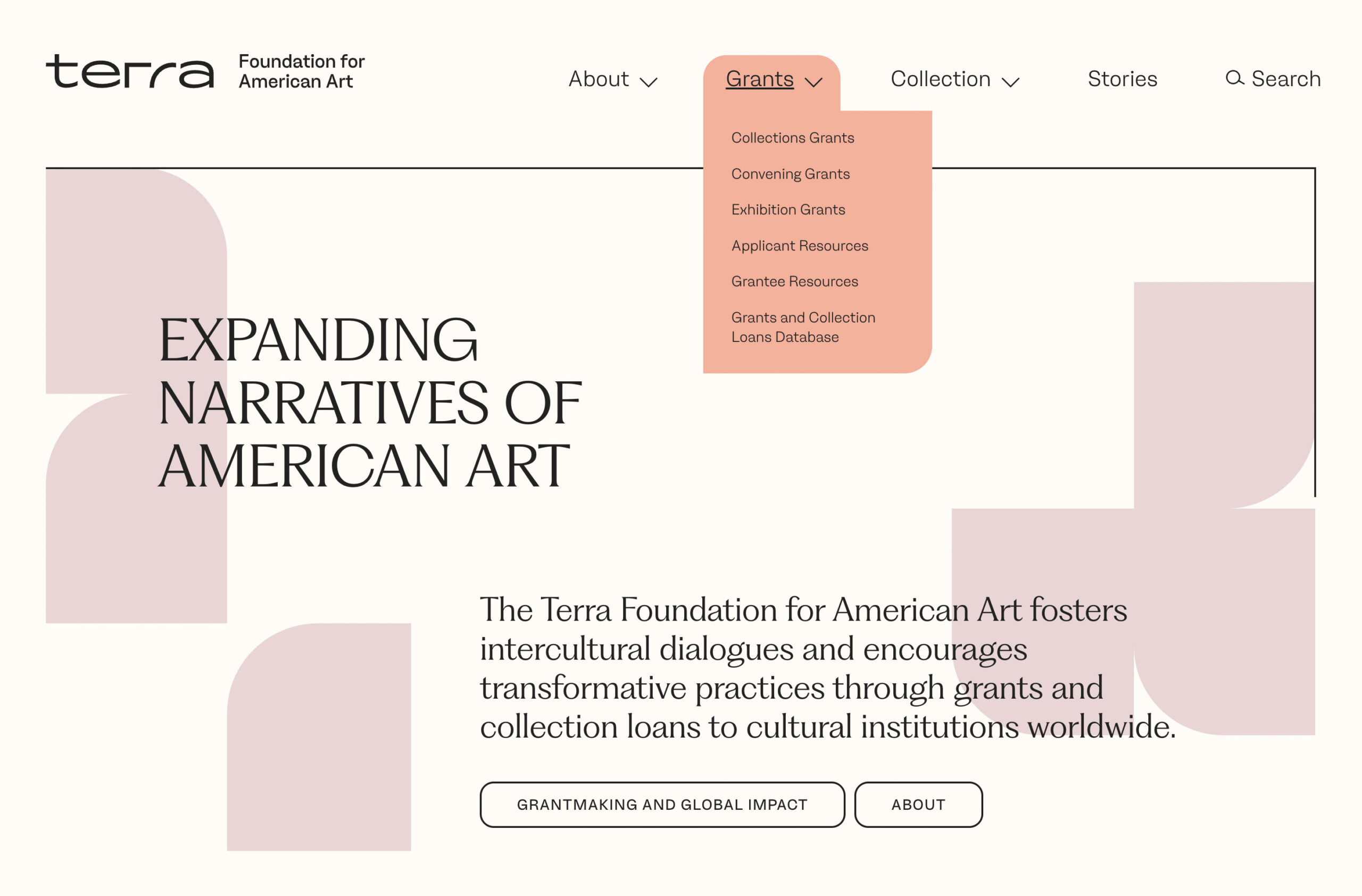 Terra homepage, above the fold